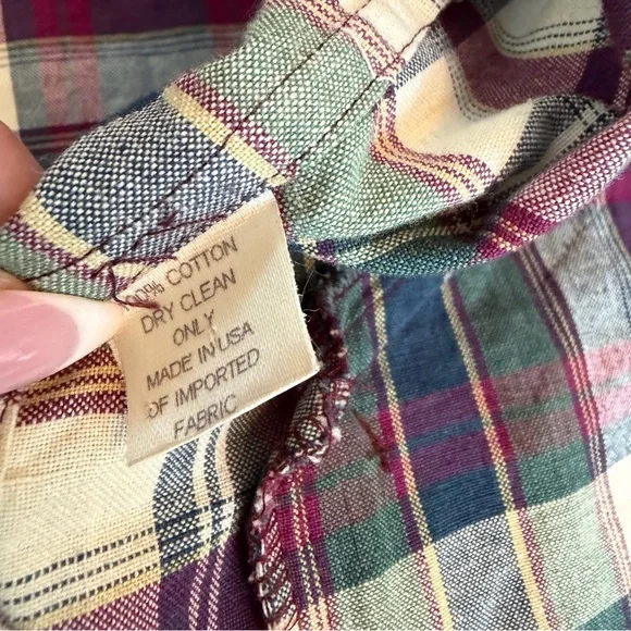 Brooks Brothers Vintage Zip Up Bomber Jacket Plaid Lightweight 10P Medium EUC - Picture 4 of 8